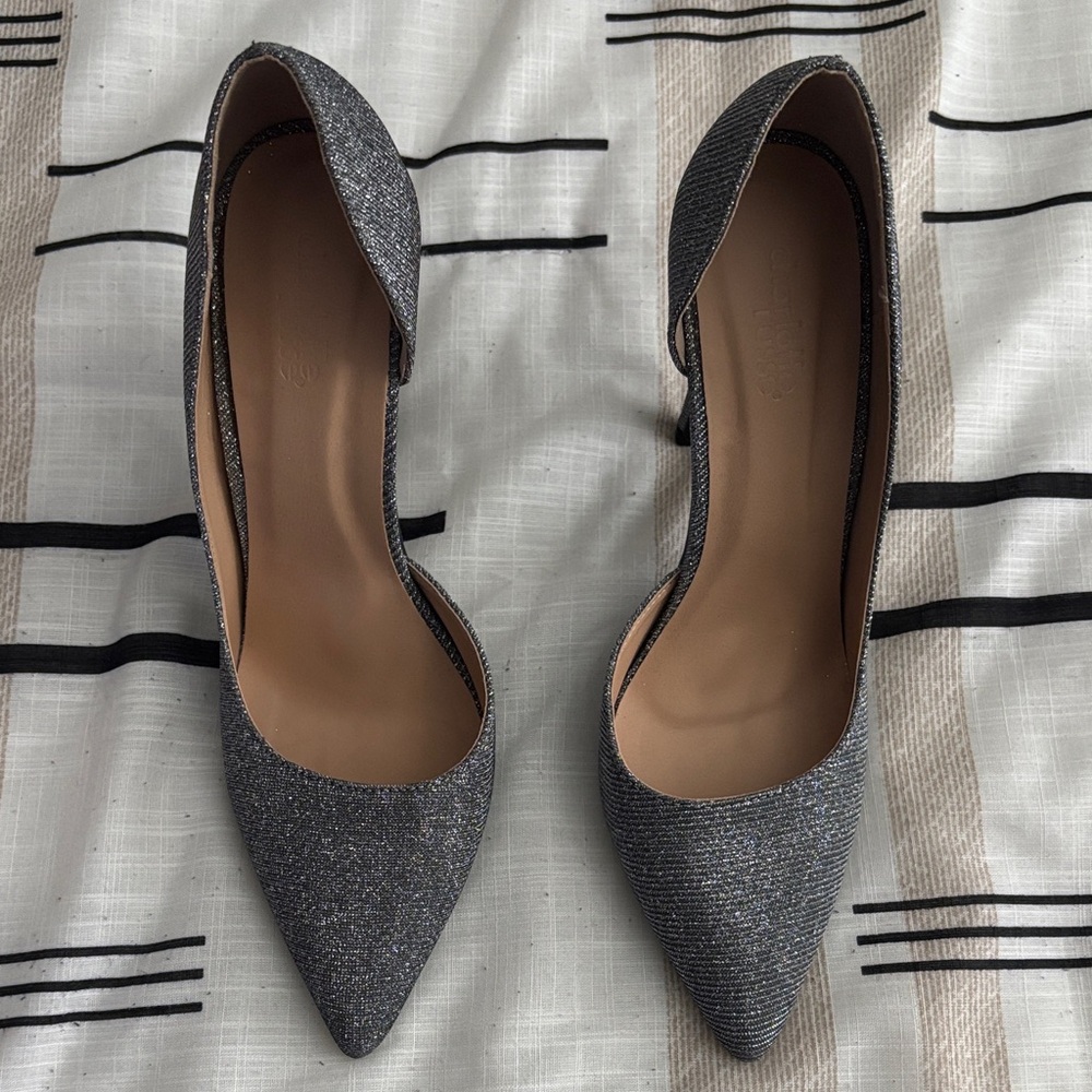 Charlotte Russe Glittery Black Heels